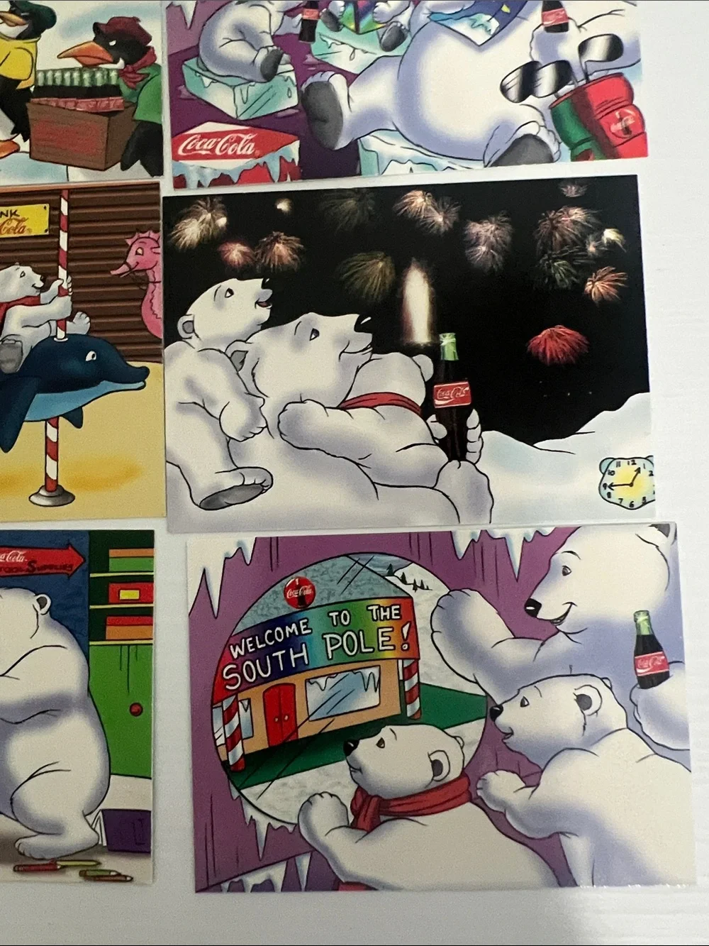 1996 South Pole Vacation Coca Cola Polar Bears Trading Cards (15) - Lot #3